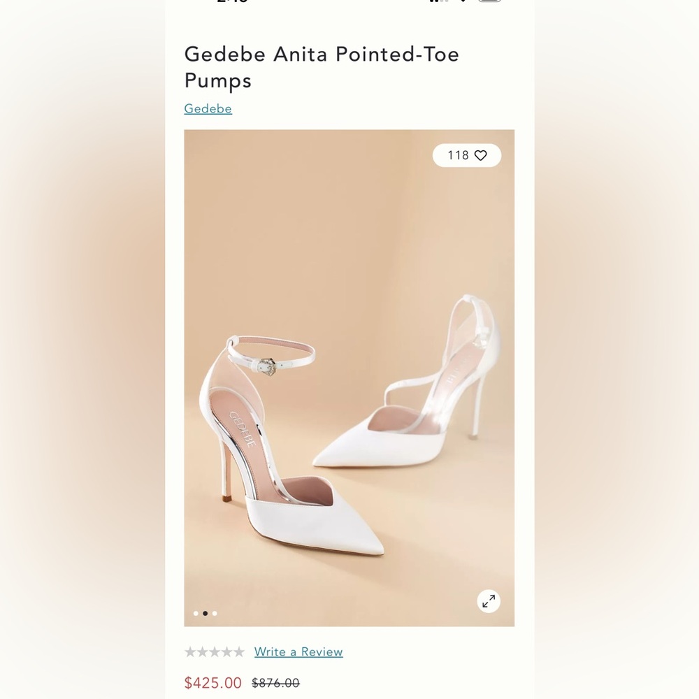 Gedebe Anita Pointed Toe Pump